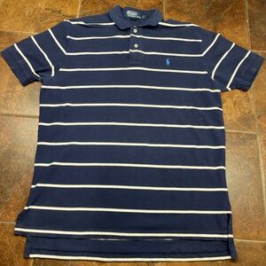 Polo by Ralph Lauren Navy and White Striped Polo Shirt